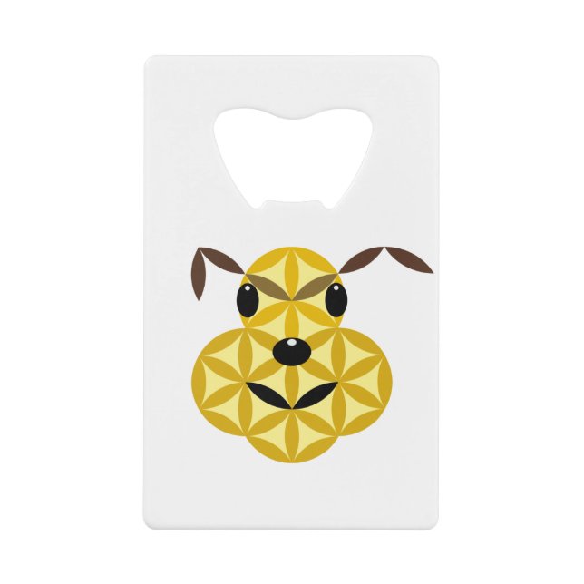 Abrebotellas De Tarjeta De Crédito Perro sagrado - Perro de la vida 01. (Anverso)