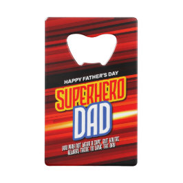 Abrebotellas De Tarjeta De Crédito Personaliza a SuperHero Dad