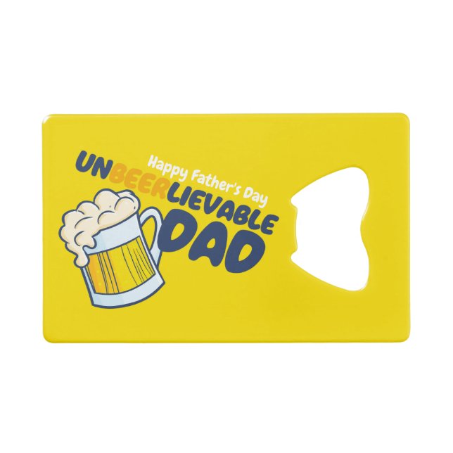 Abrebotellas De Tarjeta De Crédito Personaliza a un padre insoportable (Anverso (Horizontal))