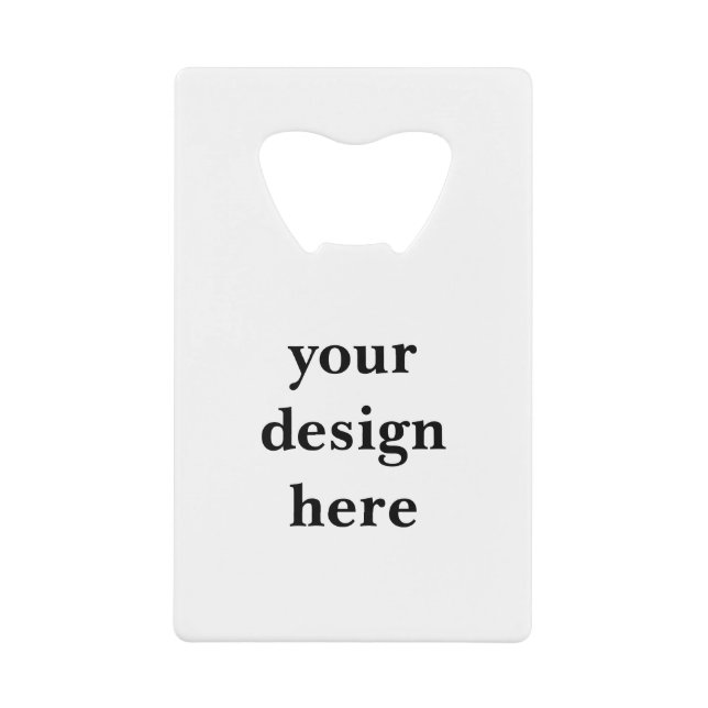 Abrebotellas De Tarjeta De Crédito Personalización o Personalizar (Anverso)