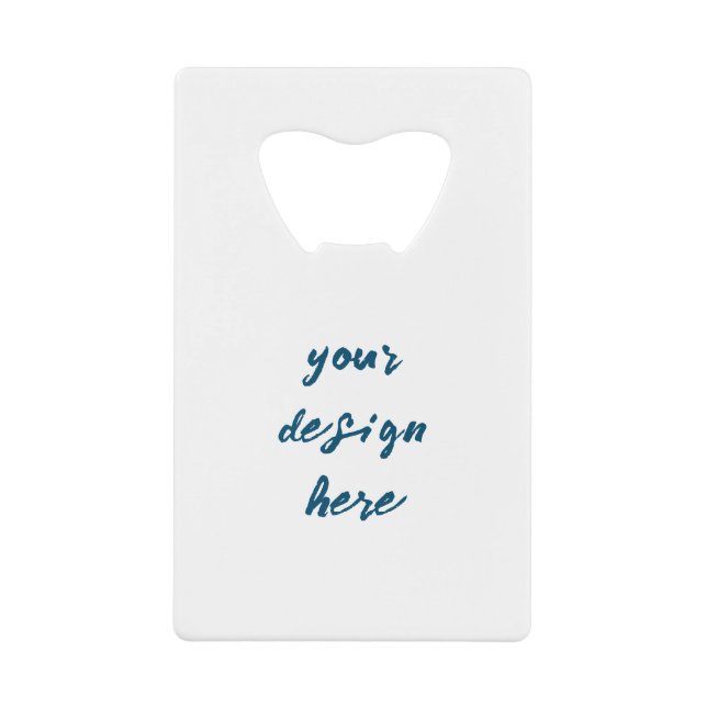 Abrebotellas De Tarjeta De Crédito Personalización o Personalizar (Anverso)