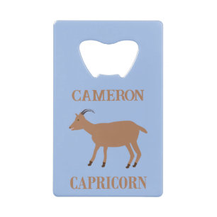 Abrebotellas De Tarjeta De Crédito Personalizado Capricorn Star Sign Goat