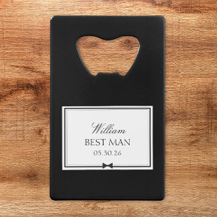Abrebotellas De Tarjeta De Crédito Personalizado Clásico Moderno Simple Bowtie Mejor 