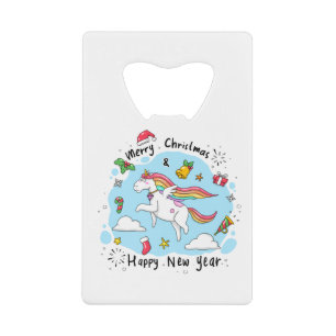 Abrebotellas De Tarjeta De Crédito Personalizado de boceto Doodle Niños de Caballo Un