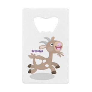 Abrebotellas De Tarjeta De Crédito Personalizado de cabra alegre