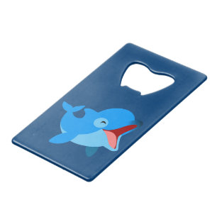 Abrebotellas De Tarjeta De Crédito Personalizado de Cute Laughin Dolphin
