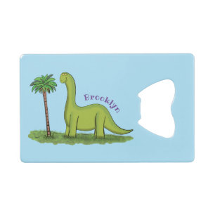 Abrebotellas De Tarjeta De Crédito Personalizado de los dinosaurios de brontosauro ve