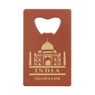 Abrebotellas De Tarjeta De Crédito PERSONALIZADO INDIA monograma y apertura de frasco