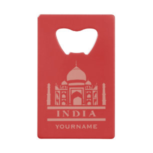 Abrebotellas De Tarjeta De Crédito PERSONALIZADO INDIA monograma y apertura de frasco