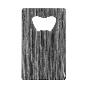 Abrebotellas De Tarjeta De Crédito Personalizado negro y gris