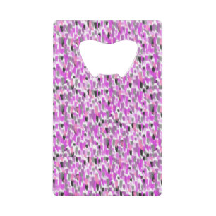 Abrebotellas De Tarjeta De Crédito Personalizado Rosa y Gris