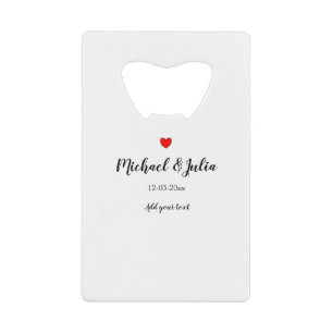 Abrebotellas De Tarjeta De Crédito personalizado simple minimal añade tu nombre año c