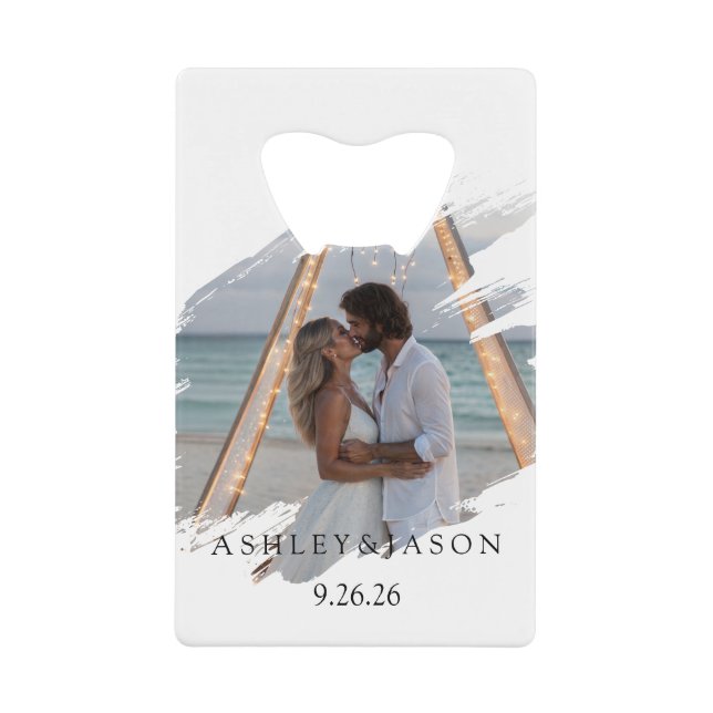 Abrebotellas De Tarjeta De Crédito Personalize Wedding  (Anverso)