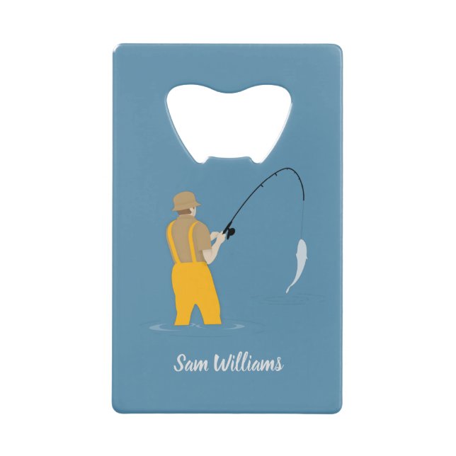 Abrebotellas De Tarjeta De Crédito Pesca (Anverso)