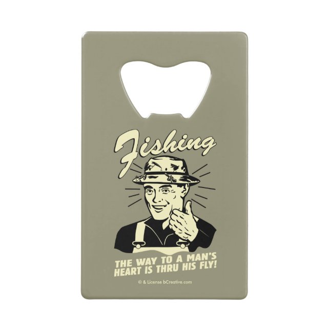 Abrebotellas De Tarjeta De Crédito Pesca: A través de su mosca (Anverso)