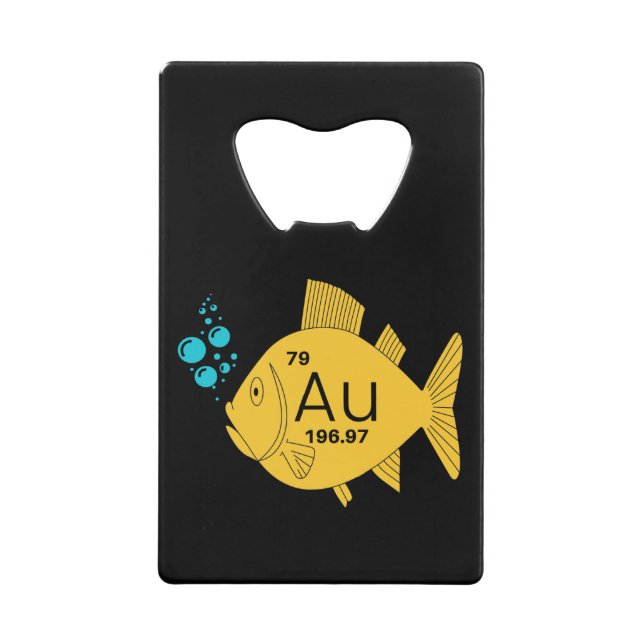 Abrebotellas De Tarjeta De Crédito Pescado de oro (Anverso)