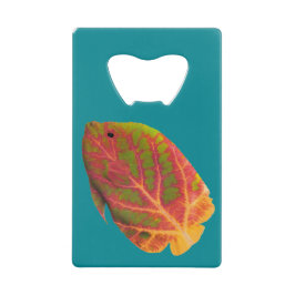 Abrebotellas De Tarjeta De Crédito Pescado tropical de hoja de ave 1