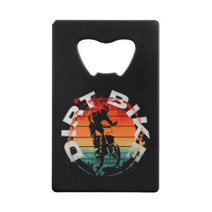 Abrebotellas De Tarjeta De Crédito Piloto de motocross en moto de cross