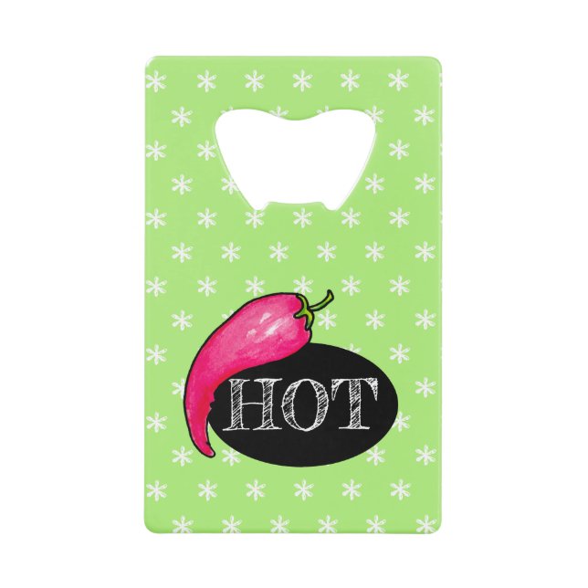 Abrebotellas De Tarjeta De Crédito Pimienta de chile (Anverso)