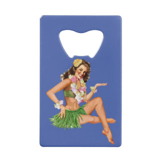 Abrebotellas De Tarjeta De Crédito Pin Up Chica Vintage Art -