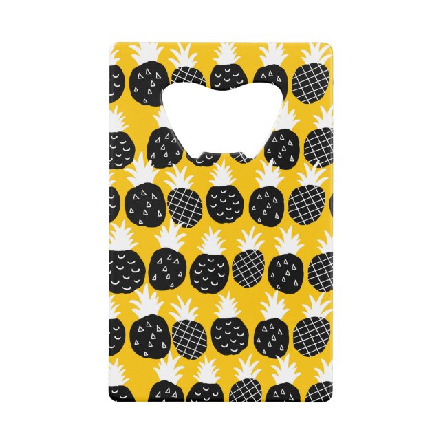 Abrebotellas De Tarjeta De Crédito Piña negra (Anverso)