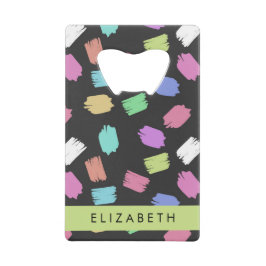 Abrebotellas De Tarjeta De Crédito Pincel de pintura, pinceladas de pincel coloridas,