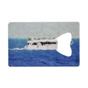 Abrebotellas De Tarjeta De Crédito Pintura de barco
