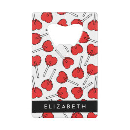 Abrebotellas De Tarjeta De Crédito Piruetas Rojas, Piruetas de Corazón, Piruleta, Tu