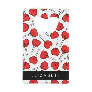 Abrebotellas De Tarjeta De Crédito Piruetas Rojas, Piruetas de Corazón, Piruleta, Tu 