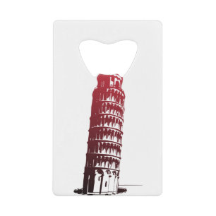 Abrebotellas De Tarjeta De Crédito Pisa Torre Italia de Europa inclinada