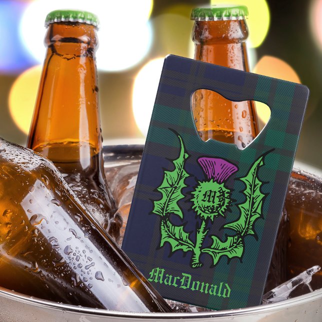Abrebotellas De Tarjeta De Crédito Pista escocesa sobre nombre personalizado tartán o (Subido por el creador)