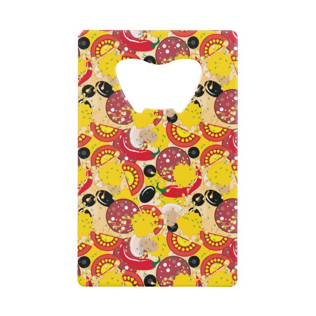 Abrebotellas De Tarjeta De Crédito Pizza (Anverso)