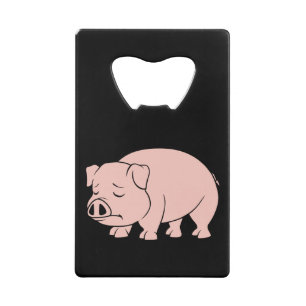 Abrebotellas De Tarjeta De Crédito Placas nacionales gritadoras del día del cerdo de