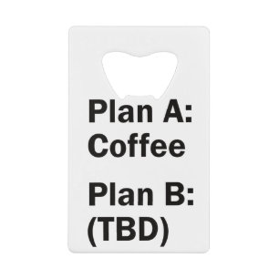 Abrebotellas De Tarjeta De Crédito Plan de café