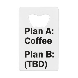 Abrebotellas De Tarjeta De Crédito Plan de café