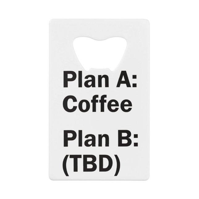 Abrebotellas De Tarjeta De Crédito Plan de café (Anverso)