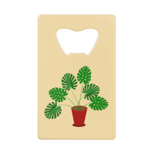 Abrebotellas De Tarjeta De Crédito Planta Día de la Madre Monstera