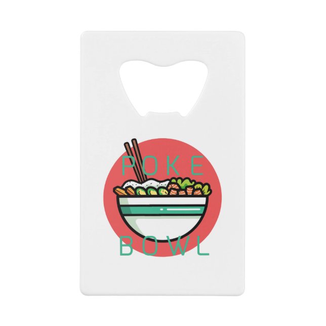 Abrebotellas De Tarjeta De Crédito Poke Bowl (Anverso)