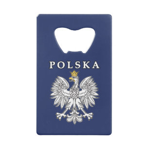 Abrebotellas De Tarjeta De Crédito Polska con águila polaca