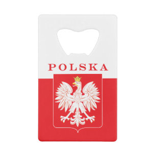 Abrebotellas De Tarjeta De Crédito Polska Eagle Red Shield