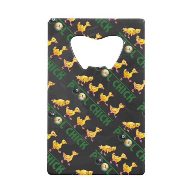 Abrebotellas De Tarjeta De Crédito Pool Chick (Anverso)