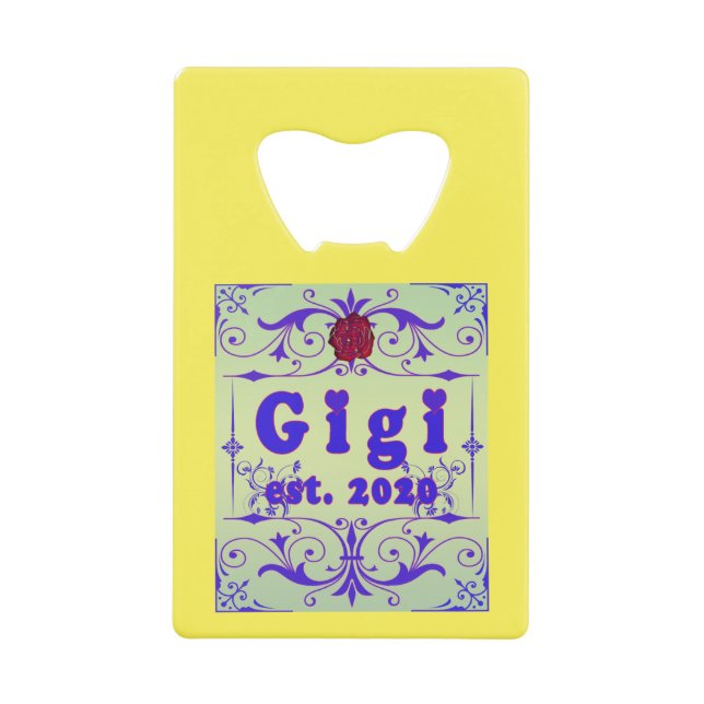 Abrebotellas De Tarjeta De Crédito Por Ese Especial "GiGi 2020" (Anverso)
