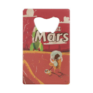 Abrebotellas De Tarjeta De Crédito Póster de viaje a Marte