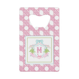 Abrebotellas De Tarjeta De Crédito Preppy Palm Beach Monogram Crest