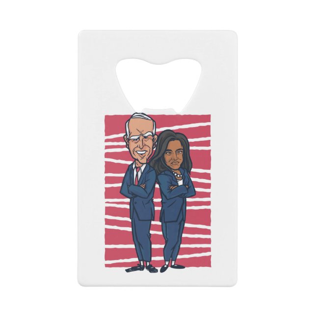 Abrebotellas De Tarjeta De Crédito presidente biden kamala harris (Anverso)