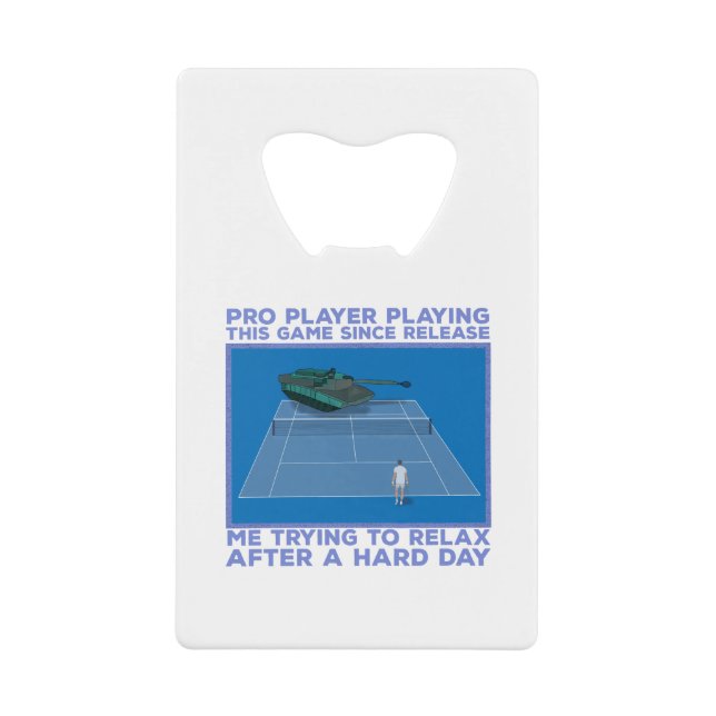 Abrebotellas De Tarjeta De Crédito Pro Player Jugando Este Juego (Anverso)