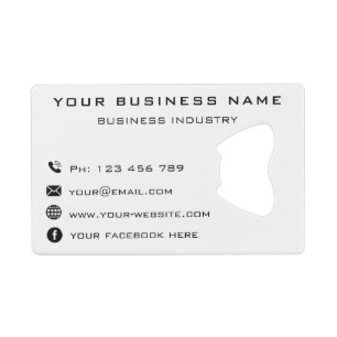 Abrebotellas De Tarjeta De Crédito Promoción de empresa empresarial personalizada -