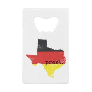Abrebotellas De Tarjeta De Crédito Protesta de bandera alemana en Texas con problemas