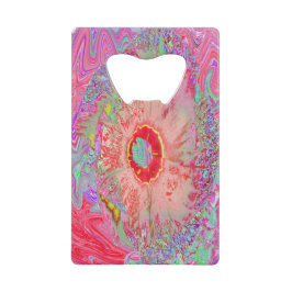 Abrebotellas De Tarjeta De Crédito Psicodelia del arco iris retro