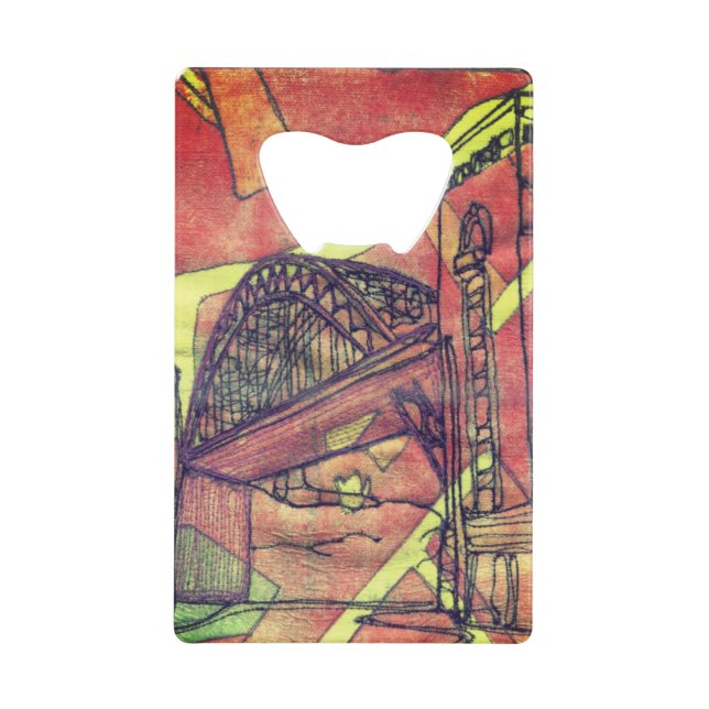 Abrebotellas De Tarjeta De Crédito Puente de Newcastle (Anverso)